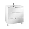 Roca Victoria-N 3 Drawer 800mm Wall Unit & Basin Gloss White