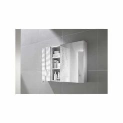 Roca Luna Mirrored Cabinet 400 Textured Oak -Bathroom Promotion roca 856839154 3