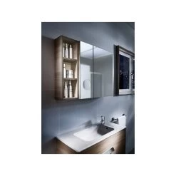 Roca Luna Mirrored Cabinet 200mm Left Hand Anthracite -Bathroom Promotion roca 856841153 3