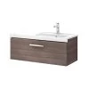 Roca Prisma Wall Hung 1 Drawer Basin Unit 90cm Textured Ash -Bathroom Promotion roca 856877321