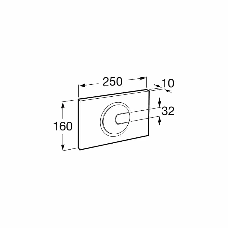 Roca PL4 Dual Flush Operating Plate White 4 Roca PL4 Dual Flush Operating Plate White - Image 2
