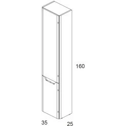 Royo Life Tall Wall Unit Samara Ash Right -Bathroom Promotion royo ro123881 2