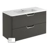 Royo Life 1000mm Gloss White 2 Drawer Wall Unit -Bathroom Promotion royo ro124766