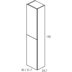 Royo Valencia Anthracite Tall Wall Unit -Bathroom Promotion royo ro124900 2