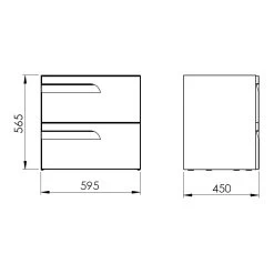 Royo Vitale 600mm Wall Unit Gloss White -Bathroom Promotion royo ro21857 2