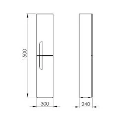 Royo Vitale Tall Wall Unit Gloss White -Bathroom Promotion royo ro21863 2