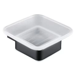 Synergy Stella Black Soap Dish & Holder
