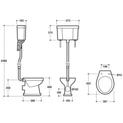 Synergy Henbury High Level Cistern 7 Synergy Henbury High Level Cistern -Bathroom Promotion synergy sy hen05 3