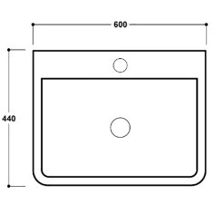 Synergy Henbury 600mm 1 Tap Hole Basin -Bathroom Promotion synergy sy hen23 3