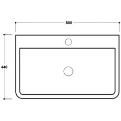 Synergy Henbury 800mm 1 Tap Hole Basin 7 Synergy Henbury 800mm 1 Tap Hole Basin -Bathroom Promotion synergy sy hen25 3