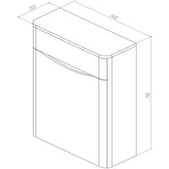 Synergy Kiev 500mm Grey Matt WC Unit -Bathroom Promotion synergy sy kie02 3