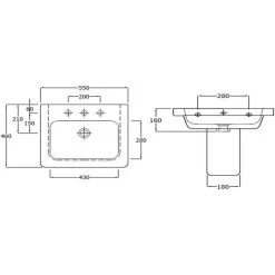 Synergy Marbella 550mm 1 Tap Hole Basin 7 Synergy Marbella 550mm 1 Tap Hole Basin -Bathroom Promotion synergy sy marb01 3