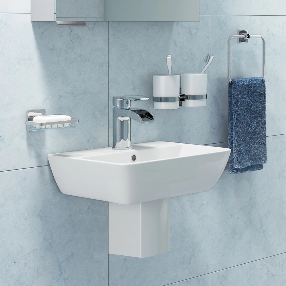 Synergy Valencia Half Pedestal For 500mm & 600mm Basin 4 Synergy Valencia Half Pedestal For 500mm & 600mm Basin - Image 2