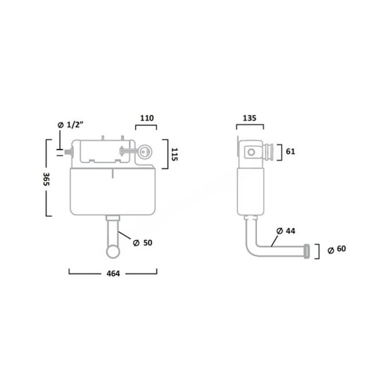 Tavistock Apex Slimline Concealed Cistern & Round Flush Button 4 Tavistock Apex Slimline Concealed Cistern & Round Flush Button - Image 2