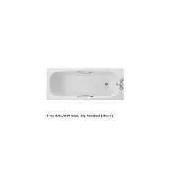 Twyford Celtic Bath 1500×700 2 Tap Slip Resist With Grips & Legs