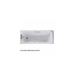 Twyford Signature Bath 1700×700 2 Tap With Grips