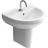 Vitra S50 Basin 55cm 1 Taphole Round White -Bathroom Promotion vitra 5301l003 0999