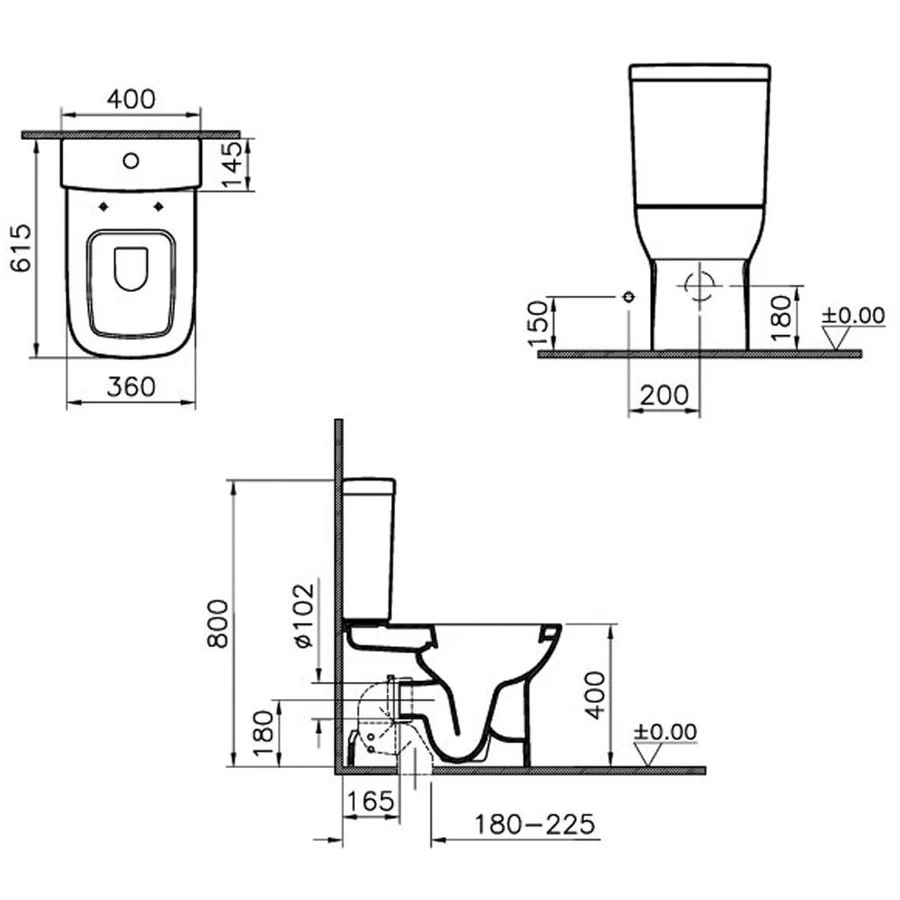 Vitra S20 Fully Back To Wall Close Coupled Toilet Pack With Standard Seat 4 Vitra S20 Fully Back To Wall Close Coupled Toilet Pack With Standard Seat - Image 2