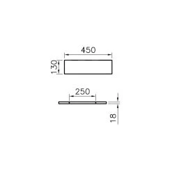 Vitra S50 Shelf 45cm High Gloss White -Bathroom Promotion vitra 56885 2