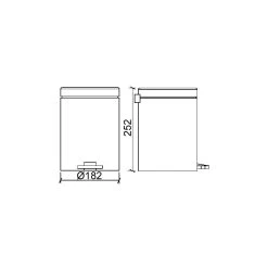 Vitra Arkitekta Waste Bin 3 Litre Chrome -Bathroom Promotion vitra a44054exp 2